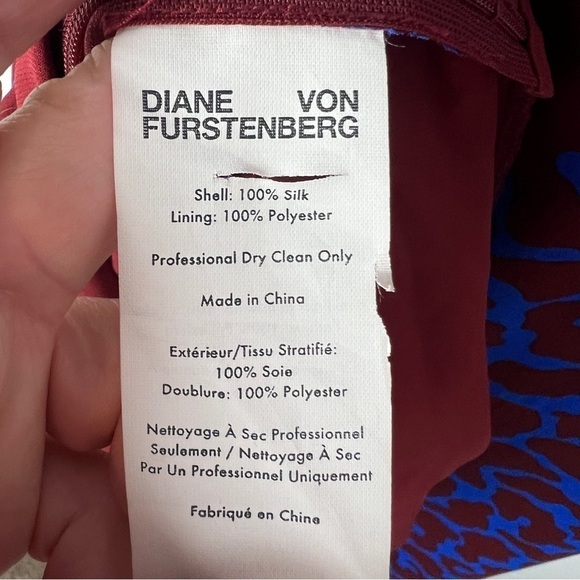 Diane von Furstenberg 100% Silk Short Sleeve Animal Print Dress - Picture 5 of 5